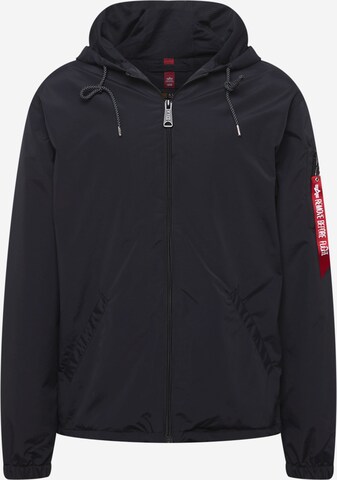 ALPHA INDUSTRIES - Chaqueta de entretiempo 'Expedition' en negro: frente