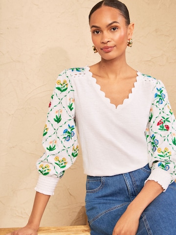 love & roses Shirt in Beige