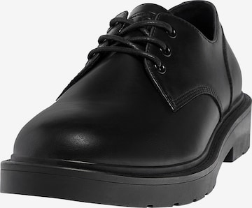 Pull&Bear Šnurovacie topánky - Čierna: predná strana