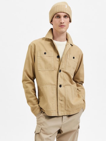 SELECTED HOMME Regular Fit Skjorte 'Tony' i beige