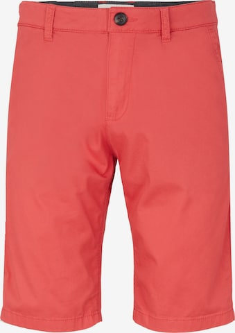 Pantalon chino TOM TAILOR en rouge : devant