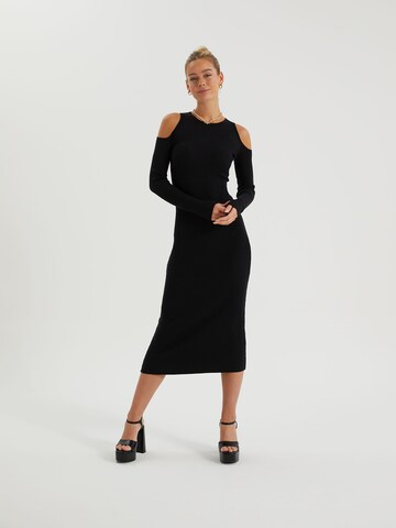 millane - Vestido de punto 'Miley' en negro: frente