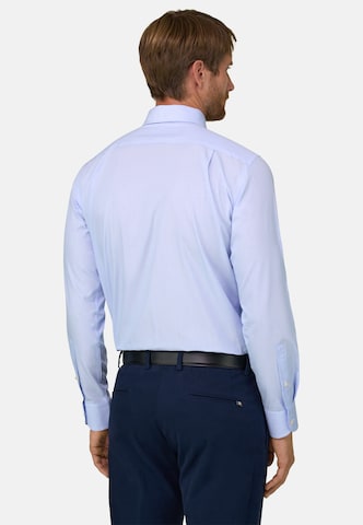 Coupe regular Chemise Boggi Milano en bleu : derrière