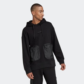 ADIDAS ORIGINALS Sweatshirt in Zwart: voorkant