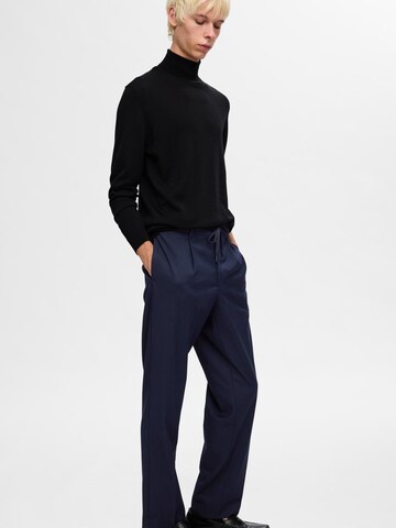SELECTED Regular Trousers with creases 'SLHLeroy' in Blue