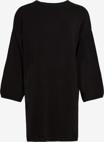 SASSYCLASSY Gebreide jurk in Zwart: voorkant