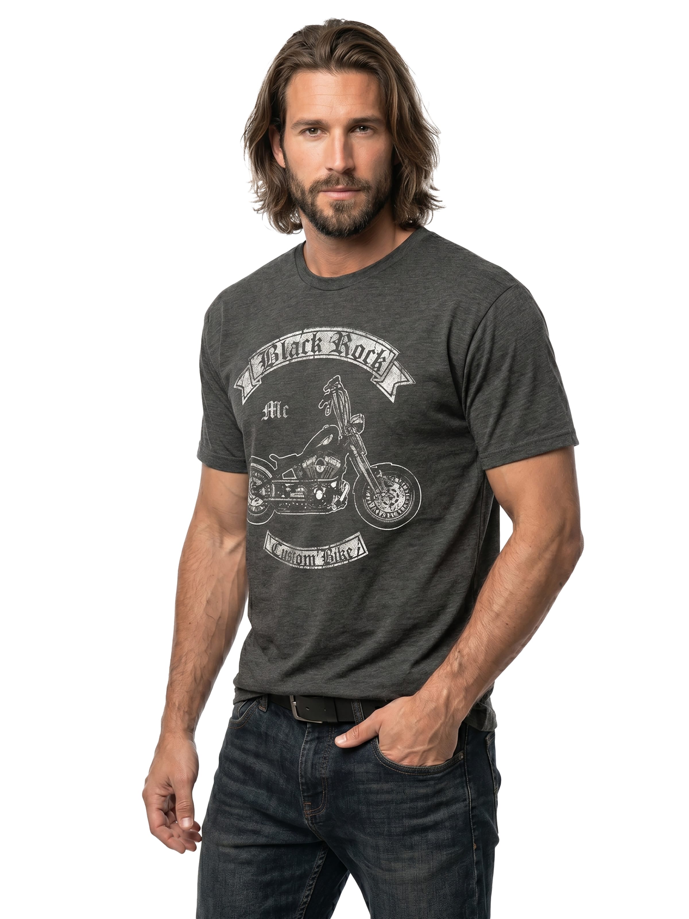 MAKAYA Shirt 'Black Rock' in Grey
