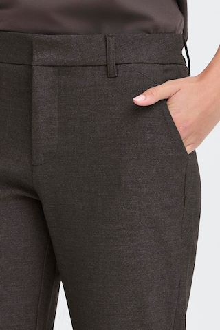 Coupe slim Pantalon 'BINDY ' Pulz en marron