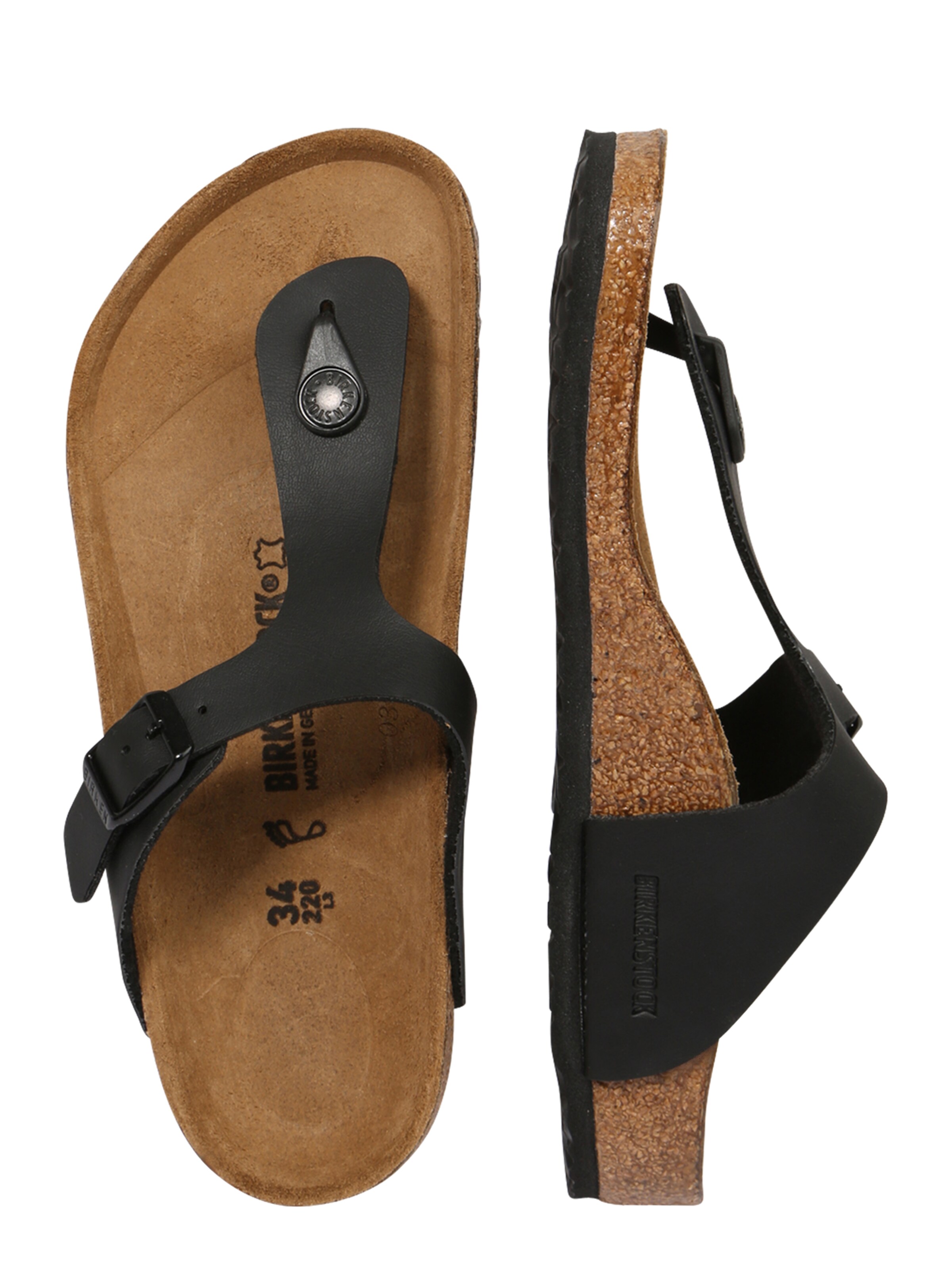 BIRKENSTOCK Nyitott cipők 'Gizeh' - fekete