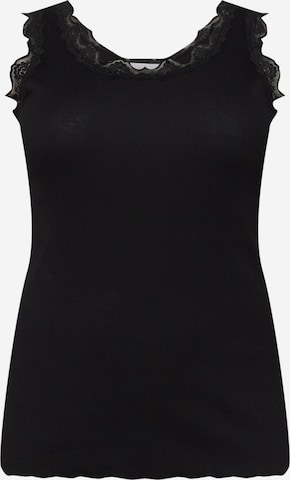 Fransa Curve Top in Black: front