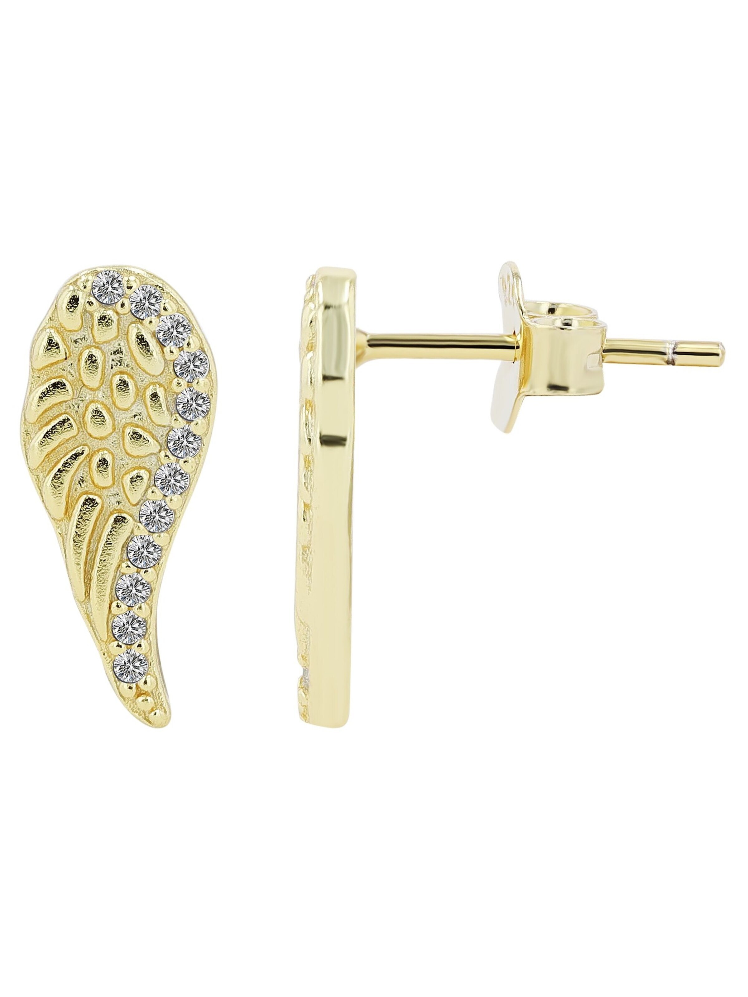 Akzent Earrings '"Gela" aus 925 Sterlingsilber, rhodiniert, langlebig' in Gold