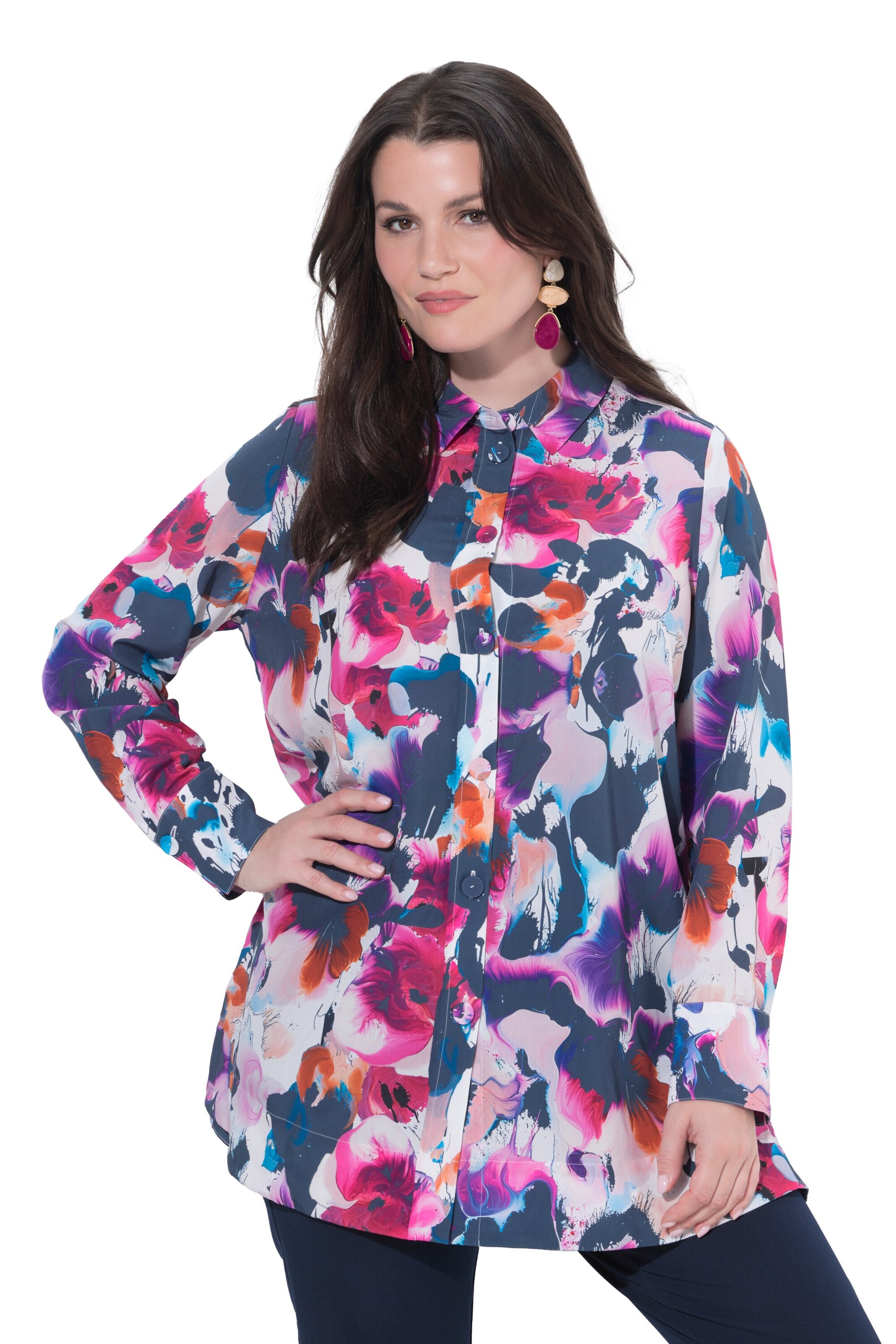 Ulla Popken Bluse in Mischfarben: Vorderseite