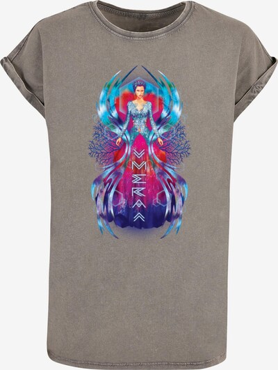 ABSOLUTE CULT T-shirt 'Aquaman - Mera Dress' en azur / taupe / violet / magenta, Vue avec produit