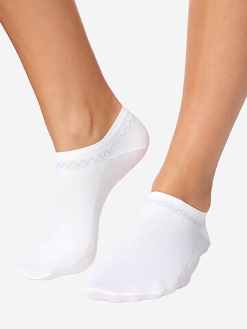Nur Die - Calcetines invisibles ' Schuhsöckchen ' en blanco: frente