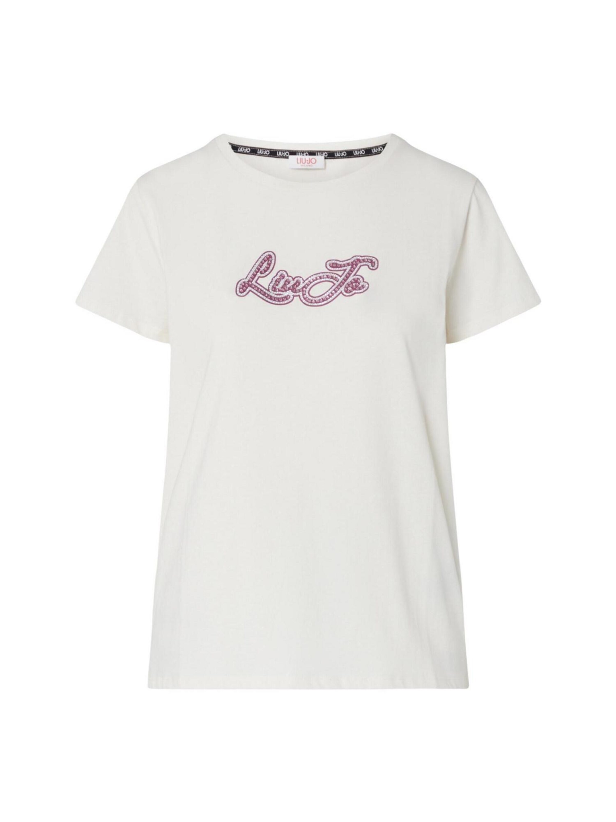 Maglietta 'BASIC T-SHIRT TF6283 JS923' di Liu Jo in bianco: frontale