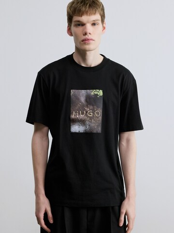 juoda HUGO Marškinėliai 'Doreston': priekis