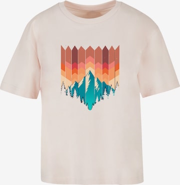 F4NT4STIC Shirt 'Geometric Mountain Sunset' in Pink: front
