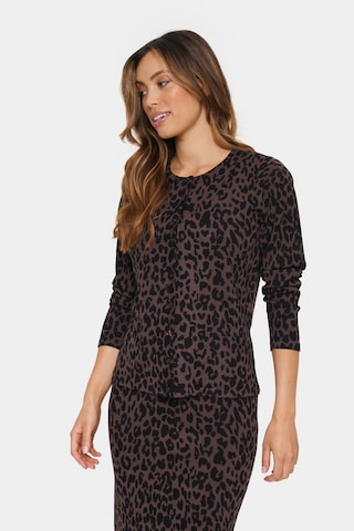 SAINT TROPEZ Cardigan 'Zhila' i brun: forside