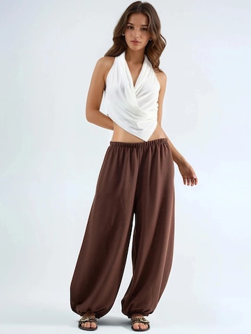 Wide Leg Pantalon harem Busem en marron