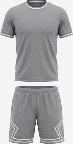 PANTONECLO Trainingsanzug 'ActiveFlex' in Grau: Vorderseite
