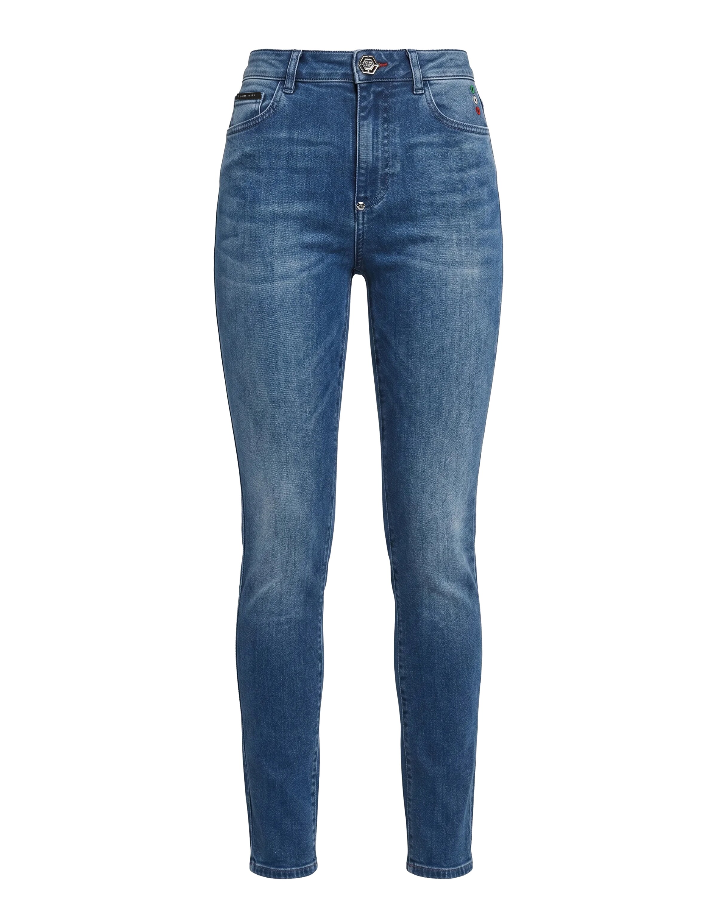 Skinny Leggings Philipp Plein en bleu : devant