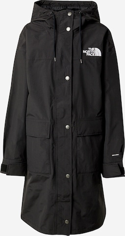 THE NORTH FACE Outdoormantel 'REIGN ON' in Zwart: voorkant