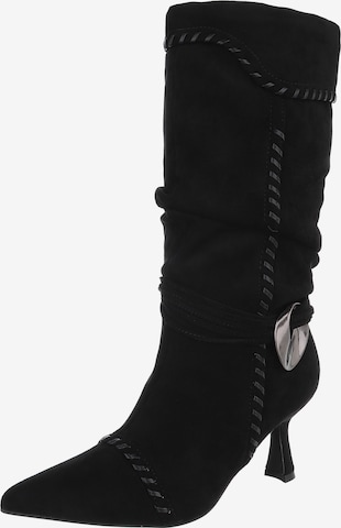 Ital-Design Stiefel in Schwarz: Vorderseite