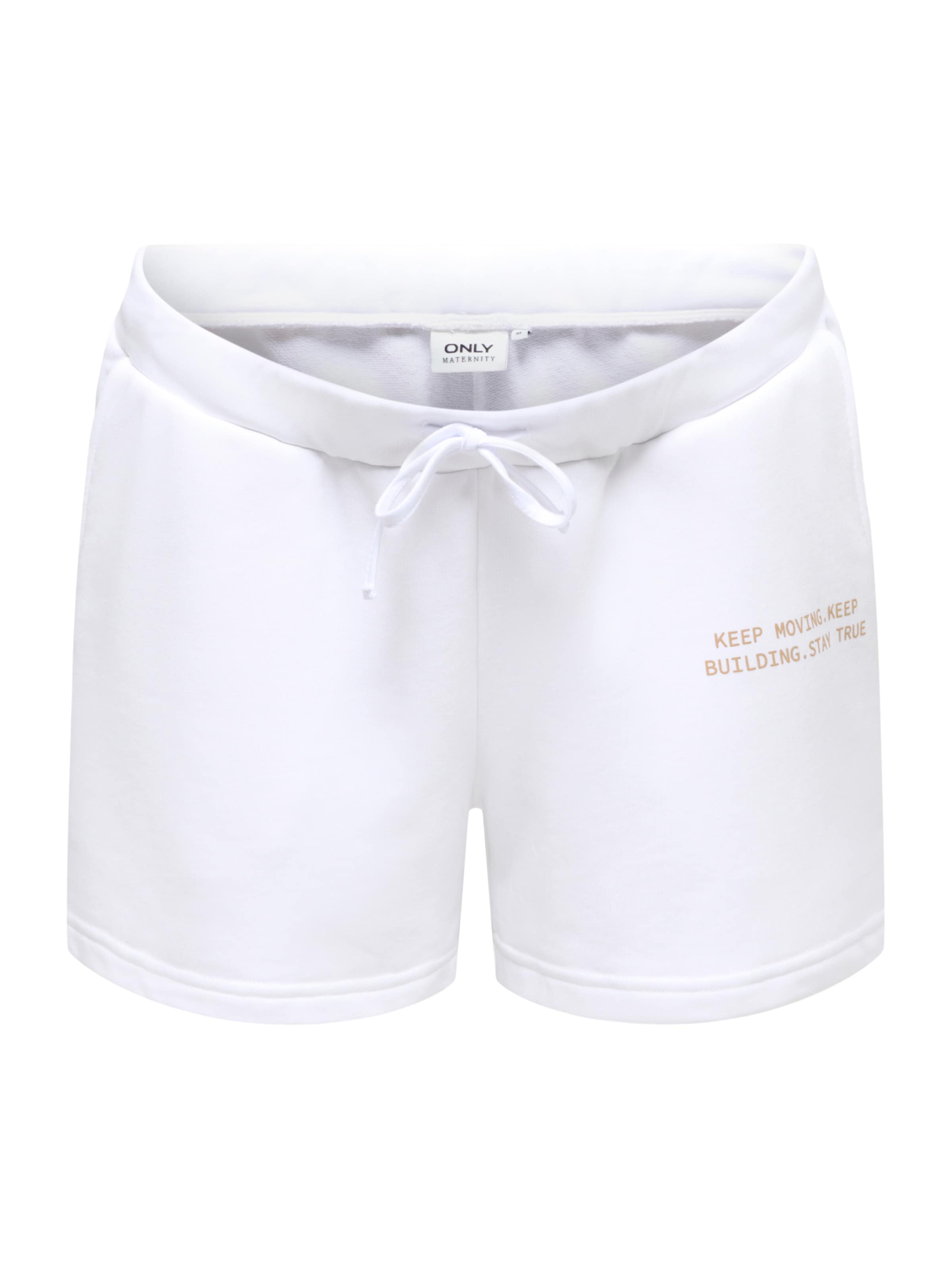 Only Maternity Regular Pants 'OLMELENA' in White: front