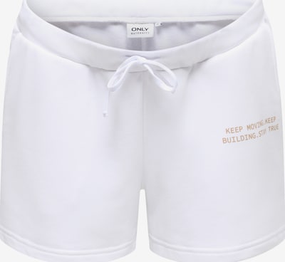 Kelnės 'OLMELENA' iš Only Maternity, spalva – mokos spalva / balta, Prekių apžvalga