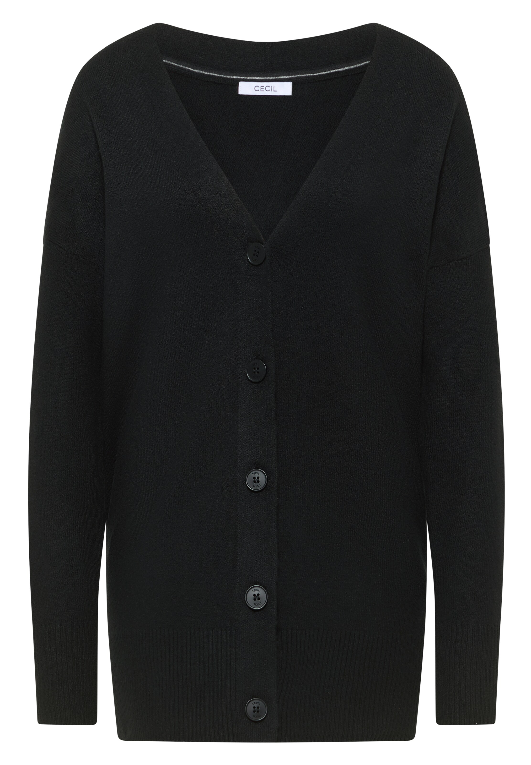 CECIL Knit Cardigan in Black: front