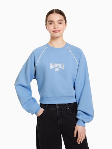BershkaSweater majica - ljubičasta boja: prednji dio