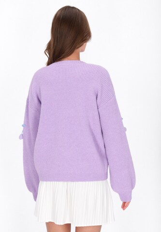 MYMO - Casaco de malha em roxo