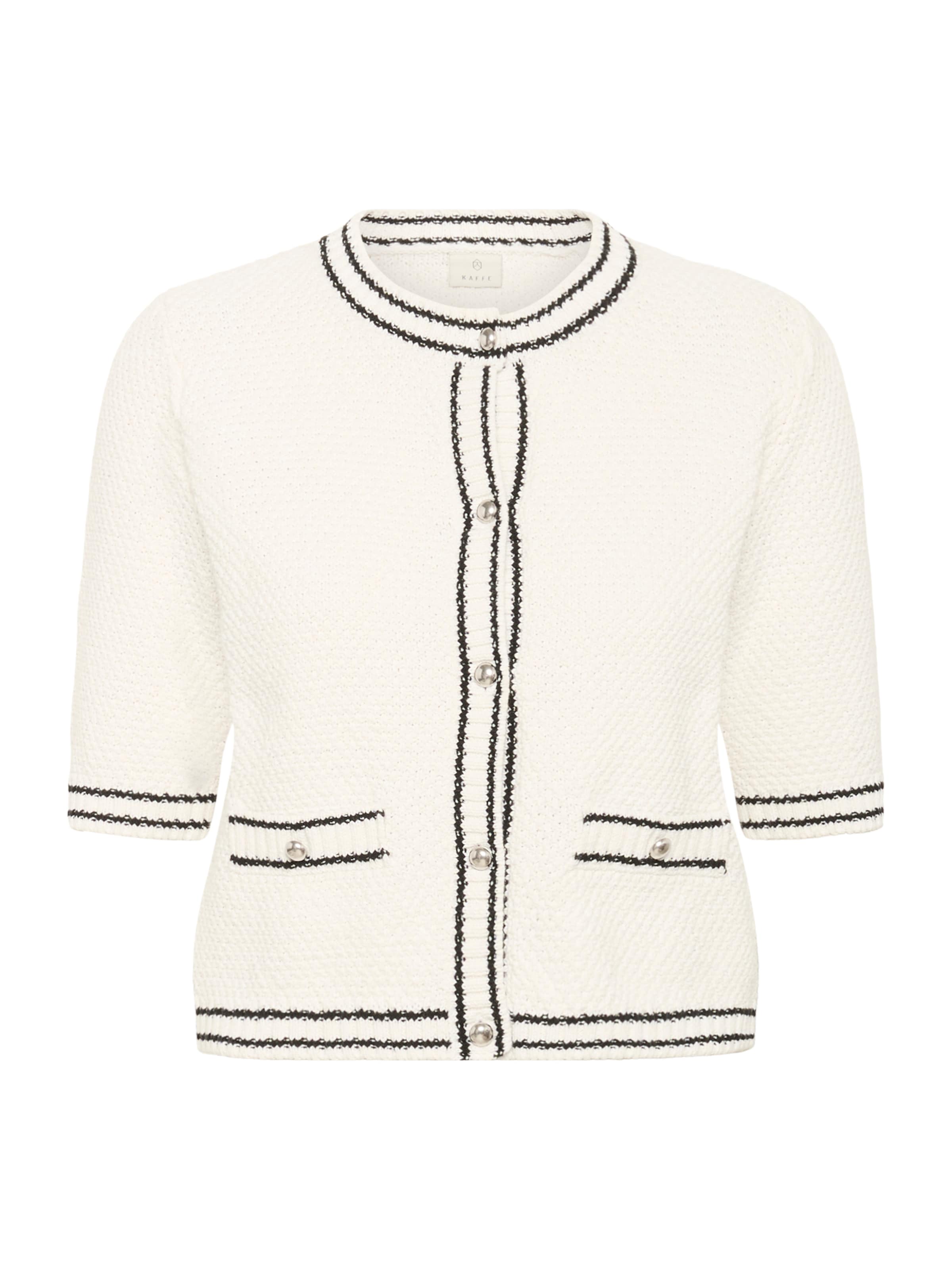 Kaffe Knit cardigan in White: front