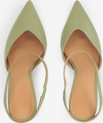 Kazar Slingback Pumps in Green