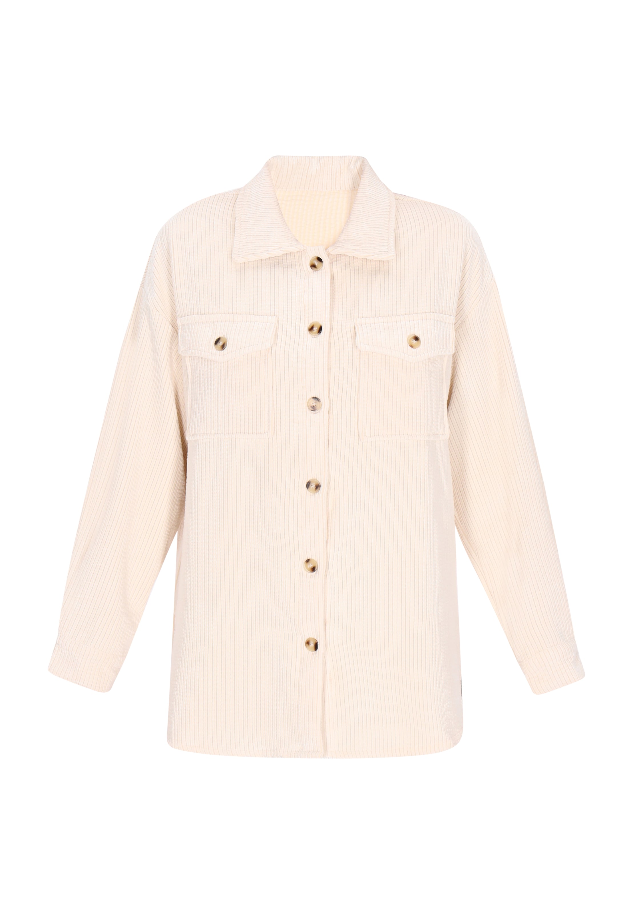 swirly Blus 'Back To School' i beige: framsida