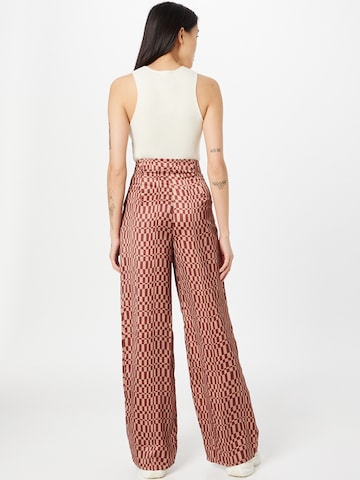 Missguided Wide leg Pleat-Front Pants in Brown