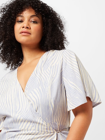 Selected Femme Curve Bluse 'VALENCIA' i blå