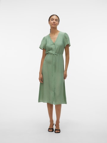 VERO MODA Košilové šaty 'Josie' – zelená: přední strana