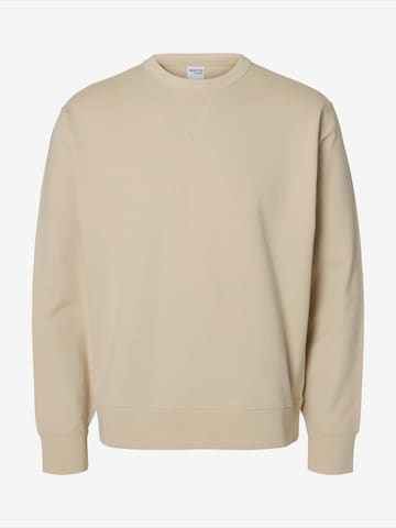 SELECTED Sweatshirt 'SLHLUKE' in Beige: voorkant