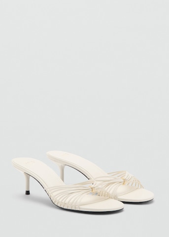 MANGO Pantolette 'Ser' in Weiß