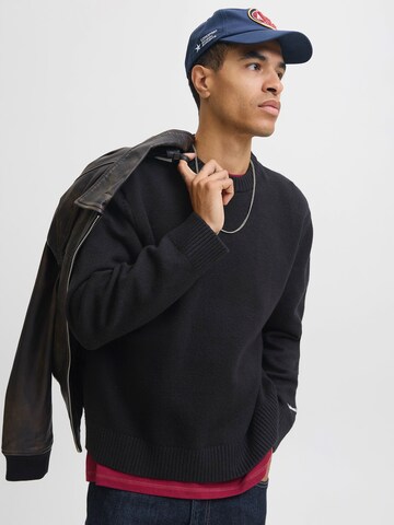 JACK & JONES Pulover 'JORNORREBRO' | črna barva