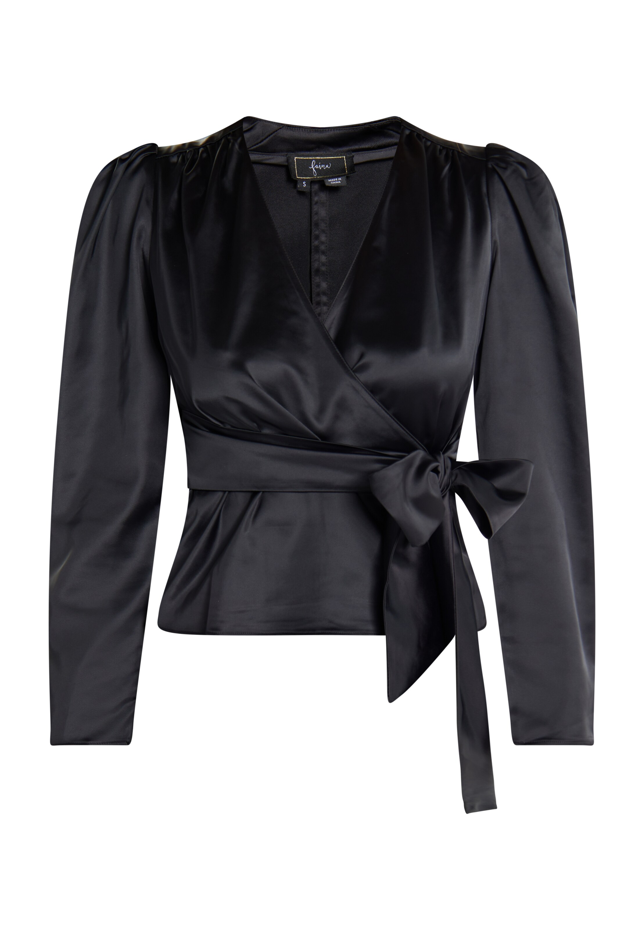 faina Bluse in Schwarz: Vorderseite