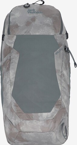 JACK WOLFSKIN Sports Backpack 'Crosstrail' in Silver: front