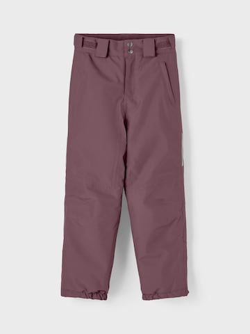 NAME IT Regular Athletic Pants 'Solid' in Purple