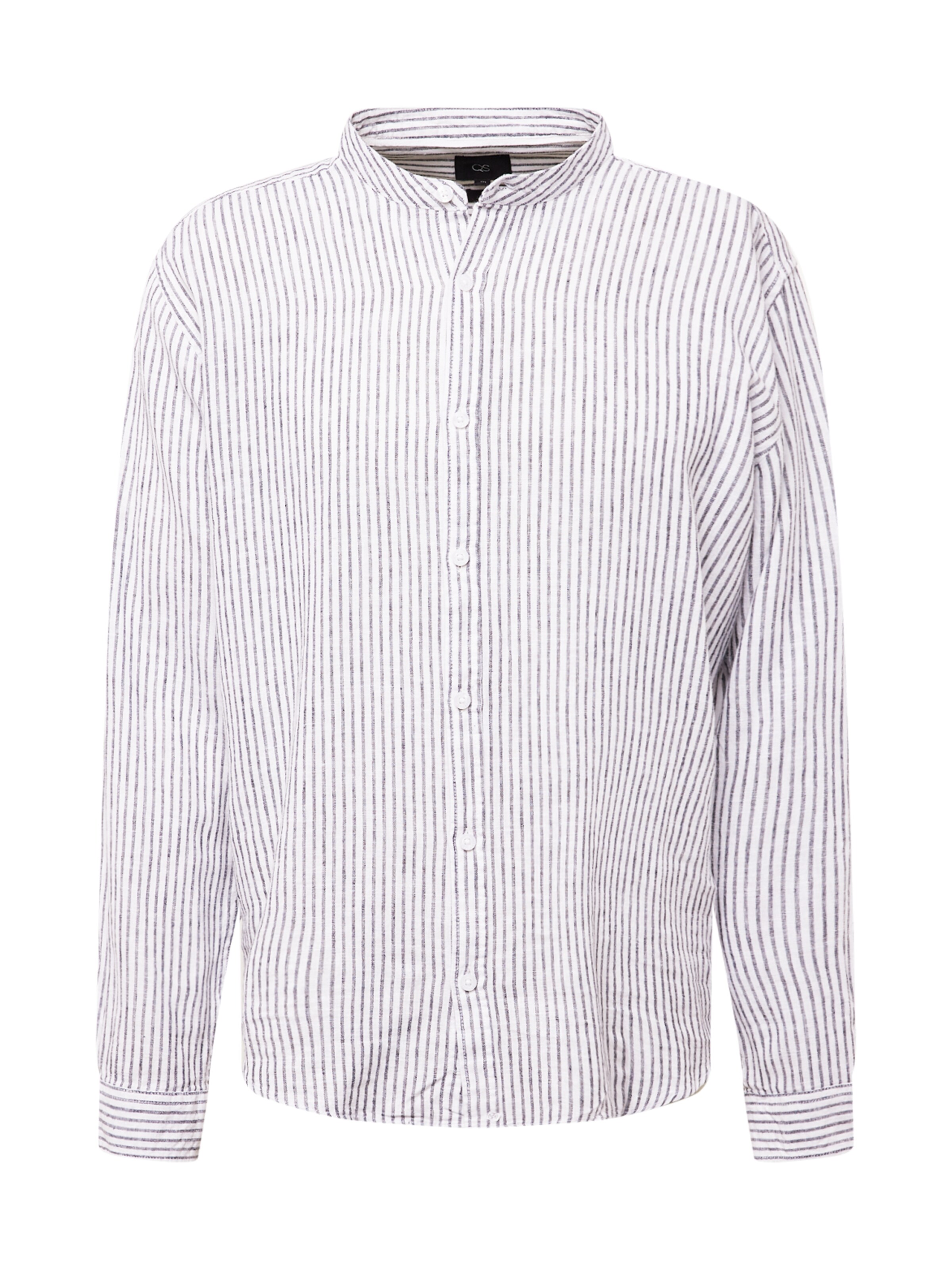 QS Regular Fit Hemd in Grau: Vorderseite