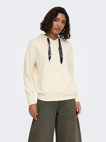 ONLY Sweatshirt 'ONLSCARLETT' in Beige: voorkant
