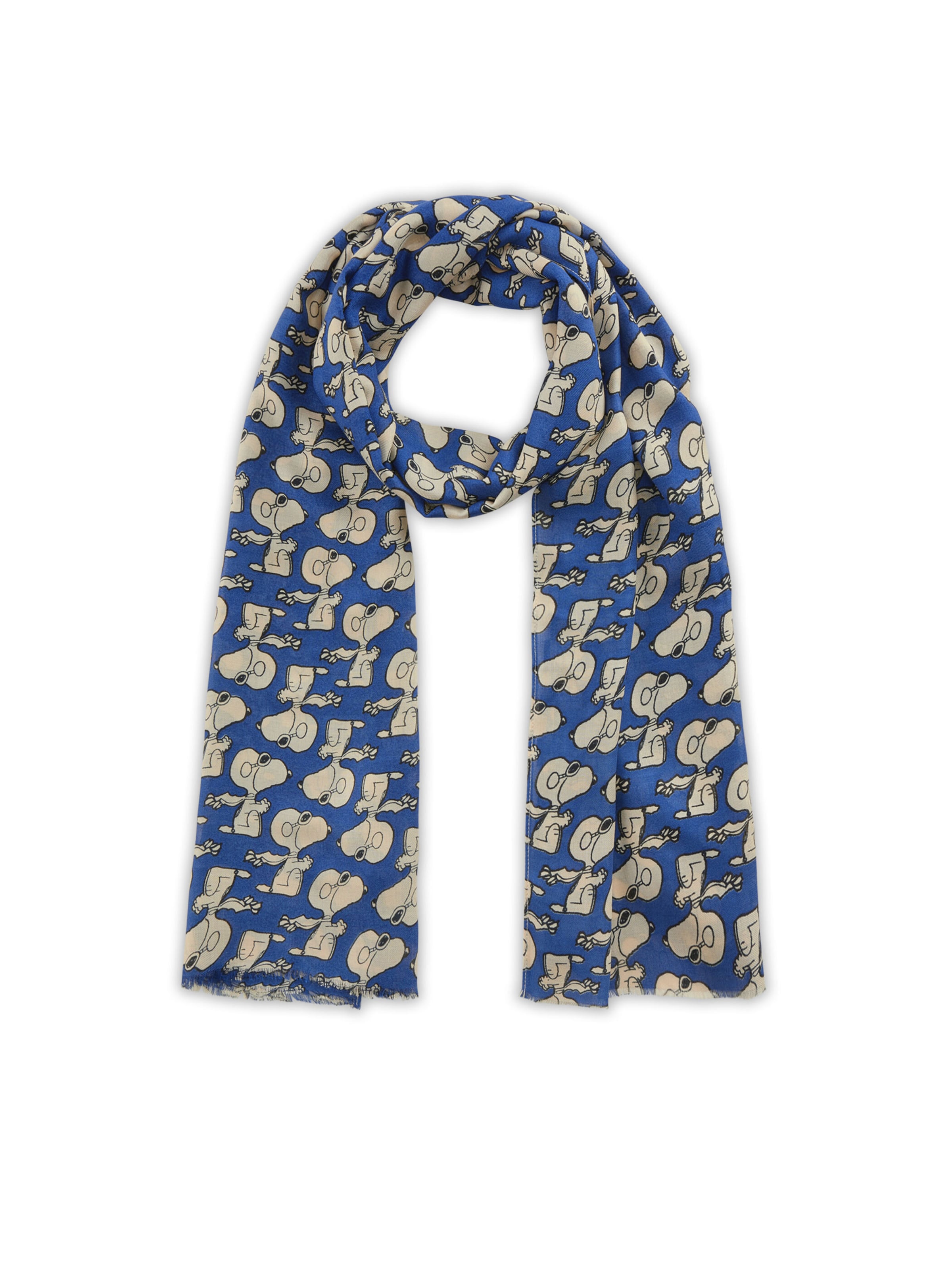 Écharpe 'Snoopy' CODELLO en bleu : devant