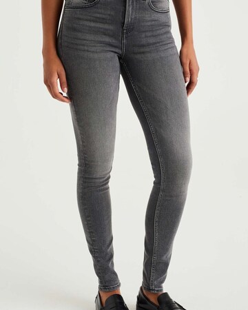 WE Fashion Skinny Jeans in Grijs: voorkant