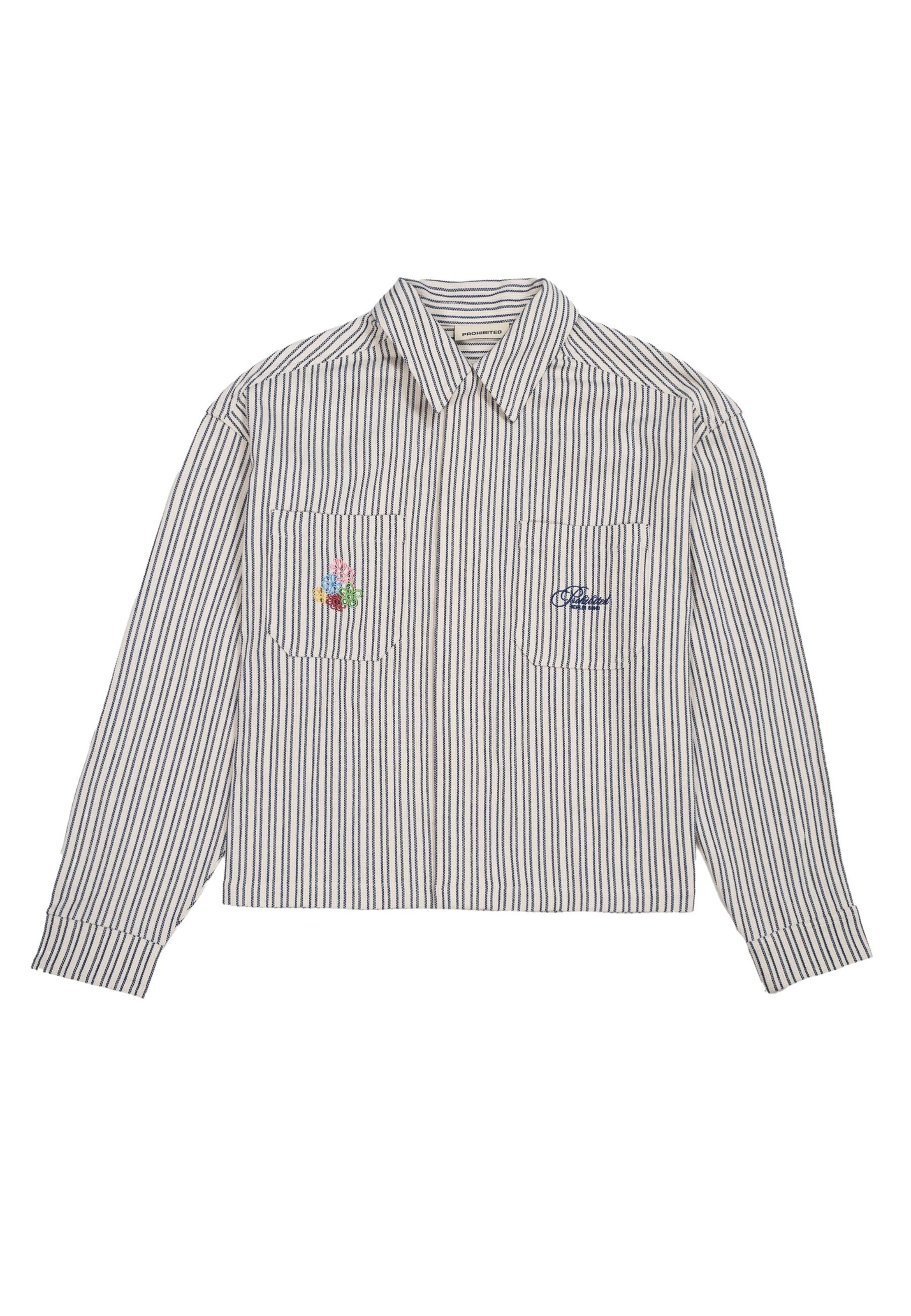 Veste mi-saison 'Striped Harrington' Prohibited en mélange de couleurs : devant