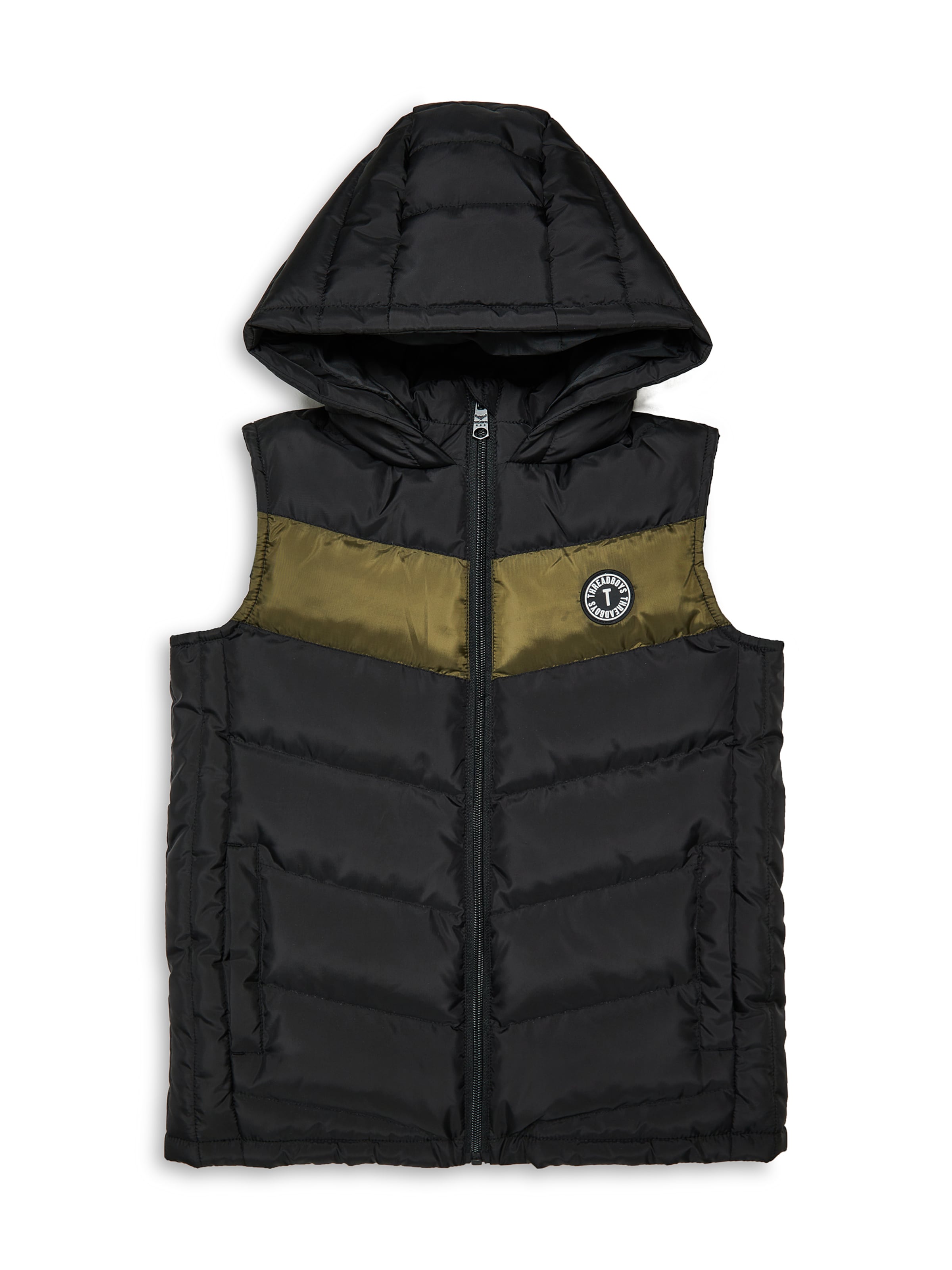 Threadboys Weste 'Gilet Doota' in Schwarz: Vorderseite